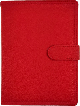 Kalendarz 2026 B5 dzienny z zapięciem ekoskóra czerwony