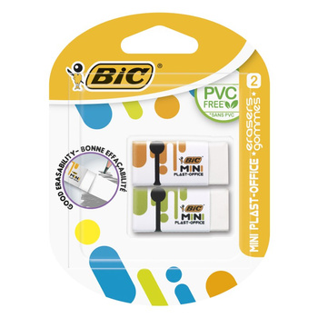 Gumka Mini Plast-Office BIC Blister 2szt