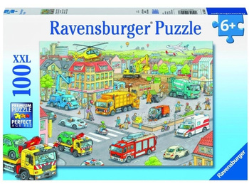 Puzzle 100 Pociąg w mieście XXL Ravensburger