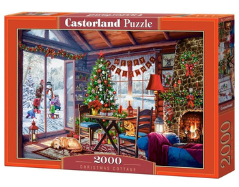 Puzzle 2000 Świąteczna Chata CASTOR Castorland