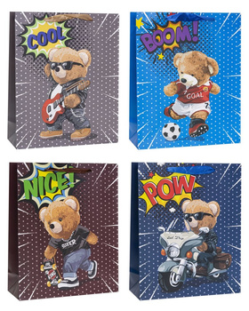 Torebki prezentowe TD-24075-A5 wzór dziecięcy 12 sztuk