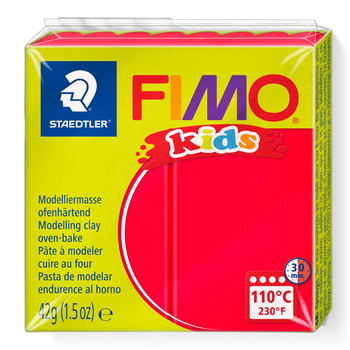 Kostka FIMO Kids 42g czerwony masa termoutwardzalna Staedtler