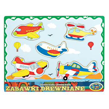 Układanka drewniana edukacyjna pojazdy dla dzieci rozwija kreatywność