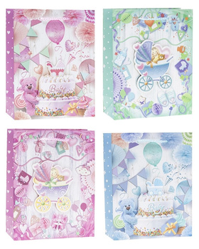 Torebki prezentowe TD-23168-3D-A4 wzór dziecięcy 12 sztuk