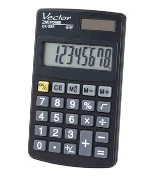 Kalkulator kieszonkowy Vector DK-055 BLK