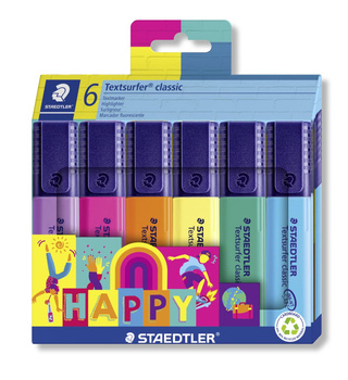 Zakreślacz Textsurfer classic Happy 6 kol. w opak. Staedtler