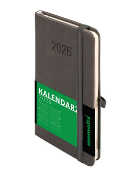 Kalendarz 2026 Memofix A6 TDW grafitowy
