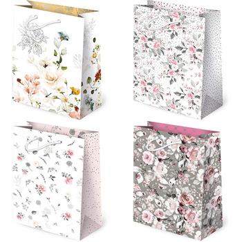 Torebki prezentowe T4-106 Kwiaty 10 sztuk