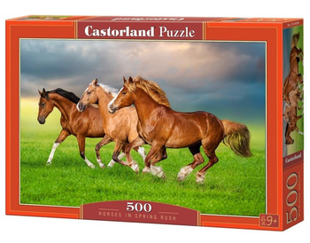 Puzzle 500 Horses in Spring Rush CASTOR Castorland