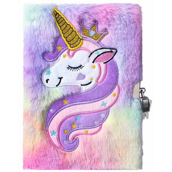 PAMIĘTNIK NOTES PLUSZOWY PLUSZ DO ZAPISKÓW JEDNOROŻEC NA KLUCZYK PREZENT