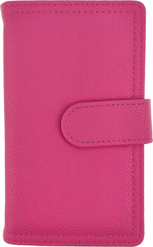 Kalendarz 2026 B6 dzienny z zapięciem ekoskóra malinowy