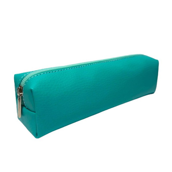 Piórnik szkolny młodzieżowy prostokąt kostka Turkus Pastel