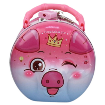 Skarbonka metalowa świnka dla dzieci edukacyjna do oszczędzania pieniędzy