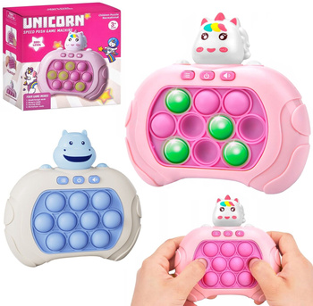 ELEKTRONICZNA GRA PRZENOŚNA POP IT ZRĘCZNOŚCIOWA ANTYSTRESOWA JEDNOROŻEC