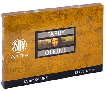 Farby olejne Astra 12 kol x 18ml Zestaw nr 1