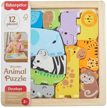 Fisher-Price Zwierzątka Drewniane puzzle Układanka Fisher- Price