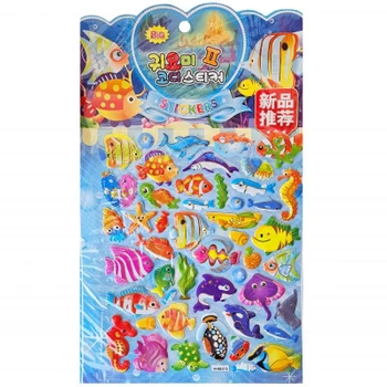 Naklejki zwierzęta mix edukacyjne zestaw kreatywny dla dzieci do zabawy