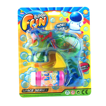 Pistolet na bańki mydlane zabawka edukacyjna dla dzieci blister 1 sztuka