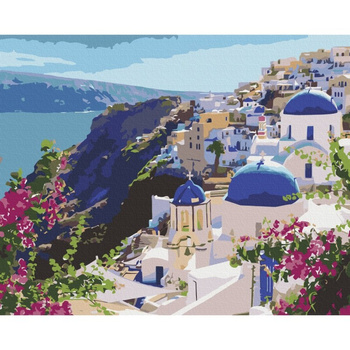 Malowanie po numerach BRUSHME 40x50cm krajobraz Santorini