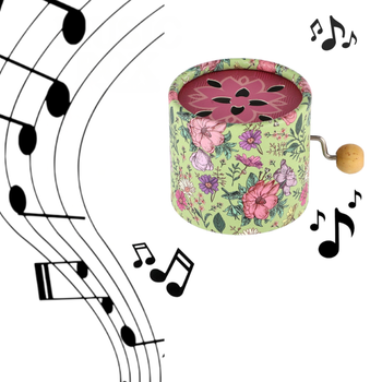 Pozytywka Katarynka Drewniana Z Melodią Kwiaty Prezent Dla Dziecka