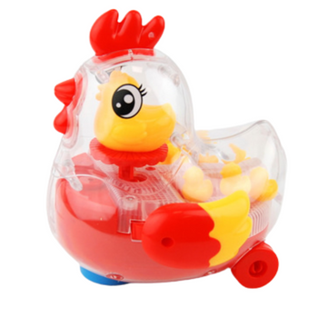 Kurczak zabawka na baterie interaktywny dla dzieci w folii edukacyjny