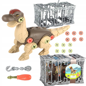 Dinozaur Do Skręcania Brachiozaur Śrubokręt Klatka Zabawka Prezent