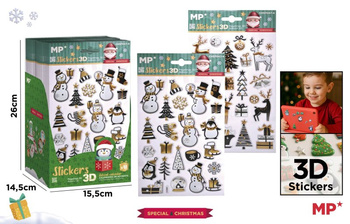 Naklejki świąteczne 3D 1szt.mix