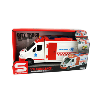 Karetka zabawka z efektami świetlnymi i dźwiękowymi w pudełku dla dzieci