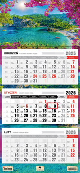 Kalendarz 2026 trójdzielny Korfu KT1-V.81