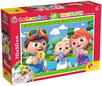 COCOMELON DWUSTRONNE PUZLLE PODŁOGOWE 35 EL. DZIELENIE SIĘ JEST SUPER