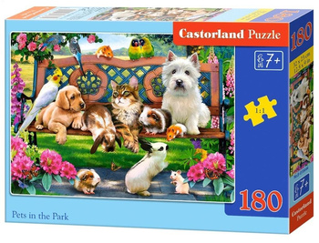 Puzzle 180 Pets in the Park CASTOR Castorland