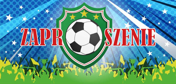 Zaproszenie Piłka w tarczy komplet 5 sztuk