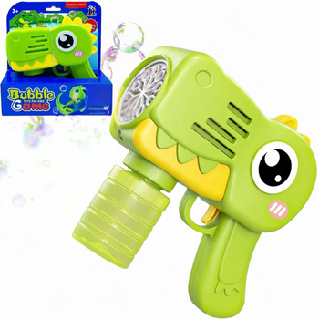 PISTOLET NA BAŃKI MYDLANE DINOZAUR DUŻE BAŃKI MASZYNA DO BANIEK MYDLANYCH