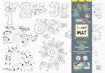 Biała mata Strigo Funny Mat Liczby 48x33.5 cm
