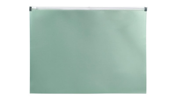 Teczka A4 na suwak PP zieleń morandi