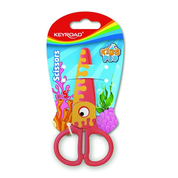Nożyczki szkolne zaokrąglone 5 cm KEYROAD ryba blister