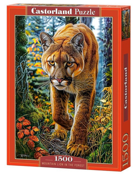 Puzzle 1500 Mountain Lion In The Forest CASTOR Castorland