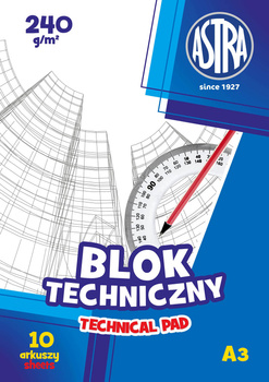 Blok techniczny Astra A3 240g