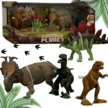 Dinozaury Zestaw Do Zabaw Dla Dzieci Nakręcany Dinozaur Figurki Prezent