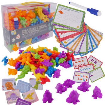 Sorter Montessori Nauka Liczenia Kolorów Gra Edukacyjna Karty Prezent