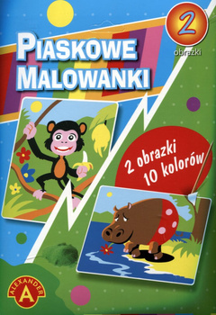 Malowanka piaskowa hipopotam małpka