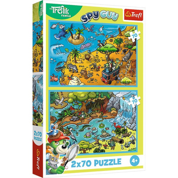Puzzle 2x70 Trefliki w Krainie Zwierząt 34445
