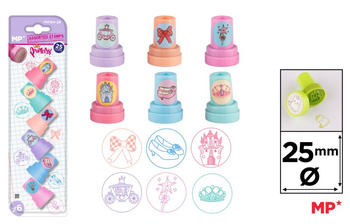 Stempelki MP Księżniczka dla dzieci blister 6 sztuk