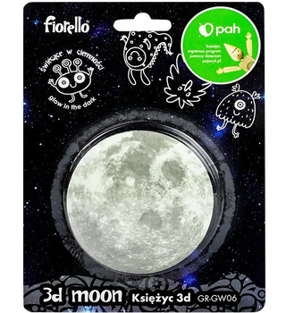 Naklejka fluorescencyjna Księżyc 3D Fiorello 8.5cm GR-GW06