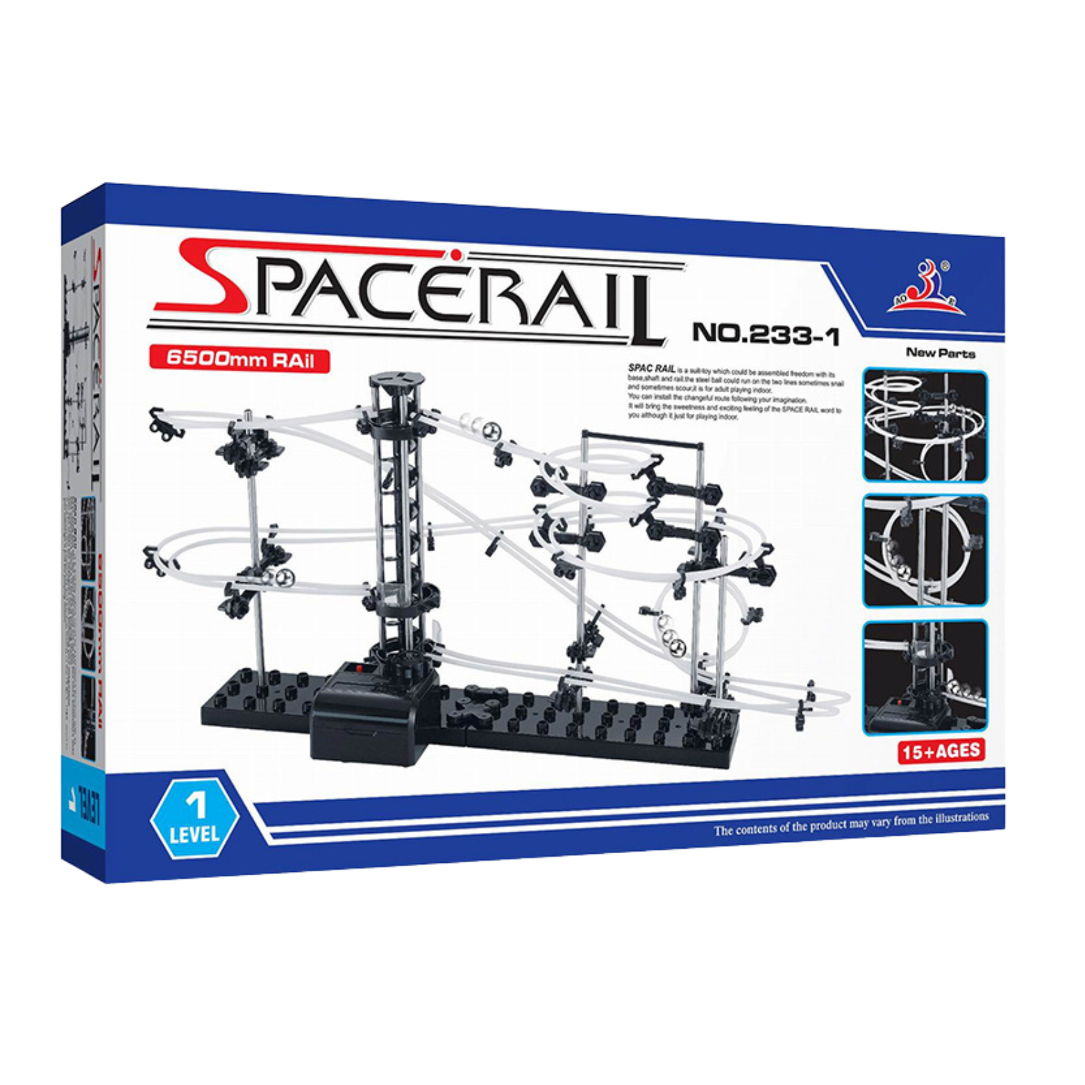 Zestaw Kosmiczny Tor Kulkowy Kulodrom Winda Puzzle Klocki 3D Montessori XXL