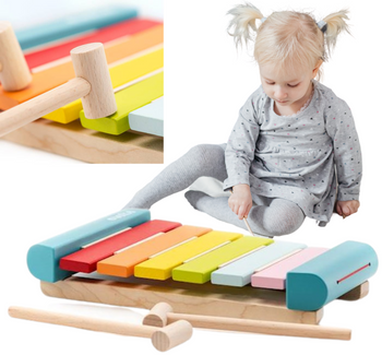 Drewniane Kolorowe Cymbałki Muzyczne Dla Dzieci Prezent Instrument