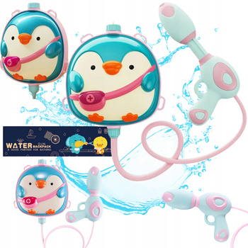 Pistolet Na Wodę Z Plecakiem Pingwin Duży Zbiornik Regulowany Pistolet Woda