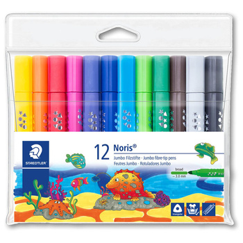 Flamastry Jumbo Noris Club 3mm 12 kol. w etui Staedtler