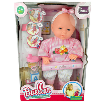 LALKA BOBAS NA BATERIE INTERAKTYWNA MÓWI PIJE ZESTAW DLA DZIEWCZYNKI