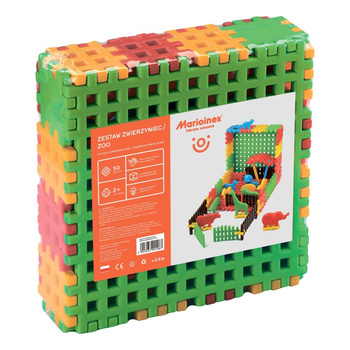 Klocki konstrukcyjne Zwierzyniec 50 elementów